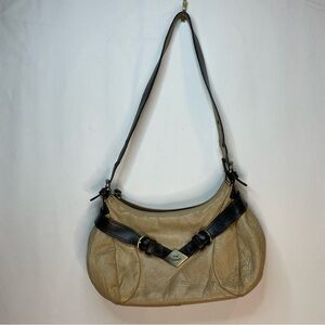 y2k THE TREND leather shoulder bag Italian made purse buckle detail baguette